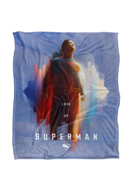 Superman 2025 Look Up Shield Silky Touch Super Soft Throw Blanket 152 X 127 cm in White - image 1