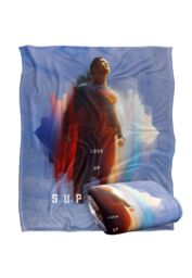 Superman 2025 Look Up Shield Silky Touch Super Soft Throw Blanket 152 X 127 cm in White - thumbnail 2