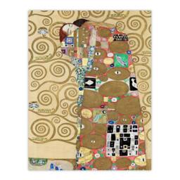 Artery8 Gustav Klimt Framed Wall Art Fulfillment Lovers Embrace Painting in Gold - Size: A4 - thumbnail 3