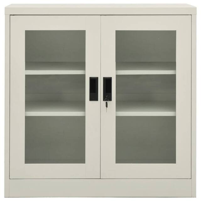 Berkfield Home Office Cabinet Light Grey 90x40x90 cm Steel - Size: 90 x 40 x 90 cm - image 1