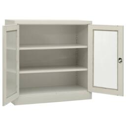 Berkfield Home Office Cabinet Light Grey 90x40x90 cm Steel - Size: 90 x 40 x 90 cm - thumbnail 5