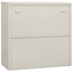 Berkfield Home Office Cabinet Light Grey 90x40x90 cm Steel - Size: 90 x 40 x 90 cm - thumbnail 4