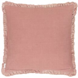 Yard Bertie 100% Cotton Velvet Cushion in Light Pink - Size: 45 cm x 45 cm - thumbnail 2