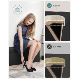 SONGMICS Large Storage Ottoman Bench Folding Foot Rest End Bed Easy Assembly in Black - thumbnail 4