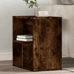 Berkfield Home Side Tables 2 pcs Smoked Oak 50x30x50 cm Engineered Wood in Brown - Size: 50 x 30 x 50 cm - thumbnail 2