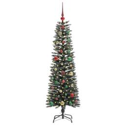 Berkfield Home Artificial Christmas Tree with 150 LEDs Green 43 x 43 x 150 cm - thumbnail 3