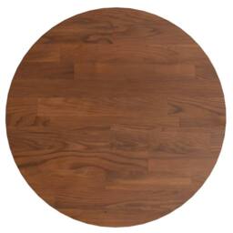 Berkfield Home Round Table Top Dark Brown √ò30x1.5 cm Treated Solid Wood Oak - Size: 30x1.5 cm - thumbnail 1