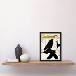 Artery8 Toulouse Lautrec Framed Wall Art Print Caudieux Artist Portrait in White - Size: A4 - thumbnail 2