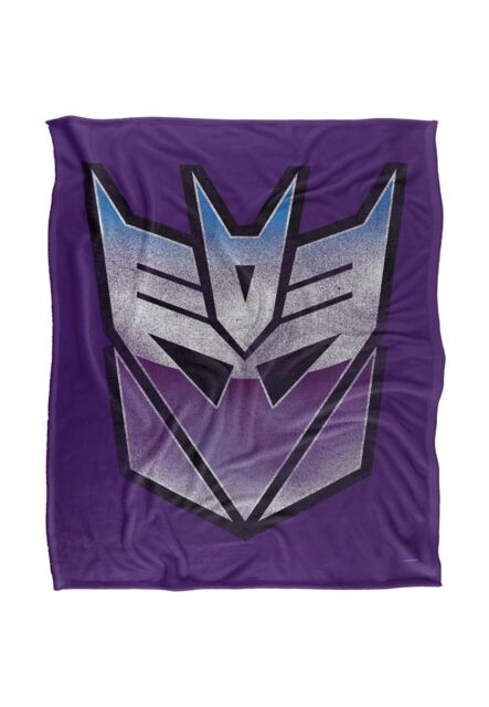 Hasbro Transformers Decepticon Shine Silky Touch Blanket 152x127cm in White - Size: 152x127 cm - image 1