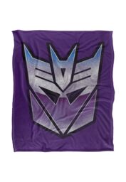Hasbro Transformers Decepticon Shine Silky Touch Blanket 152x127cm in White - Size: 152x127 cm - thumbnail 1