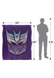 Hasbro Transformers Decepticon Shine Silky Touch Blanket 152x127cm in White - Size: 152x127 cm - thumbnail 5