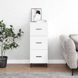 Berkfield Home Sideboard White 34.5x34x90 cm Engineered Wood - thumbnail 1