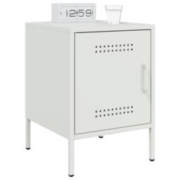 Berkfield Home Durable Bedside Cabinets 2 pcs White 36x39x50.5 cm Steel - thumbnail 1
