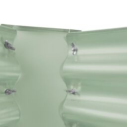 Harbour Housewares Raised Garden Beds - 2x Semi-Circle Bottomless Galvanised Steel Planter 90 x 45cm in Green - Size: 90 x 45 cm - thumbnail 4