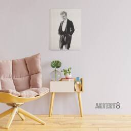 "Artery8 Albert Edelfelt Composer Jean Sibelius Portrait Canvas Wall Art Print in White - Size: W12"" x H16""" - thumbnail 3