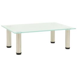 Berkfield Home TV Stand Frosted 40x35x17 cm Tempered Glass in Clear - Size: 40 x 35 x 17 cm