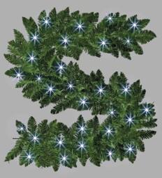 Shatchi 2m Prelit Imperial Pine Green W/Cool White Leds Christmas Christmas Garland