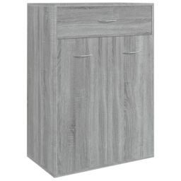Berkfield Home Shoe Cabinet Grey Sonoma 60x35x84 cm Engineered Wood - Size: 60 x 35 x 84 cm - thumbnail 2