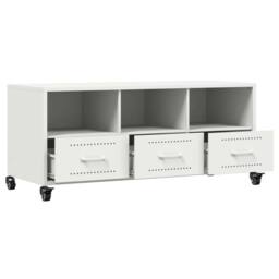 Berkfield Home TV Cabinet White 100.5x39x43.5 cm Steel - thumbnail 9