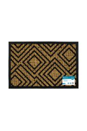 JVL Alba Woven Tuffscrape Doormat 40x60cm Diamond in Natural - Size: 40 cm x 60 cm - thumbnail 6