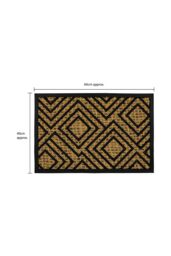 JVL Alba Woven Tuffscrape Doormat 40x60cm Diamond in Natural - Size: 40 cm x 60 cm - thumbnail 5