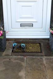 JVL Alba Woven Tuffscrape Doormat 40x60cm Diamond in Natural - Size: 40 cm x 60 cm - thumbnail 2