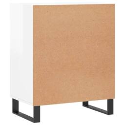 Berkfield Home Sideboard High Gloss White 57x35x70 cm Engineered Wood - Size: 57 x 35 x 70 cm - thumbnail 6