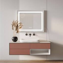 Dprodo 58cm x 45cm 3 Color Dimmable Vanity Mirror with Lights in Natural White - Size: 1 Pack - thumbnail 6