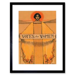 Artery8 Votes For Women Political Suffrage Movement 1931 Vintage Poster Artwork Framed Wall Art Print 12X16 Inch in Black - thumbnail 1