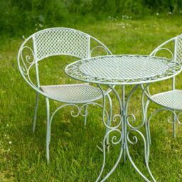 Ascalon Design Ltd Aquitaine Mesh 3 Piece Bistro Set - L60 x W60 x H70 cm - Sage in Green - thumbnail 2