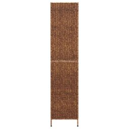 Berkfield Home Room Divider 4-Panel Brown 163x180 cm Water Hyacinth - thumbnail 5