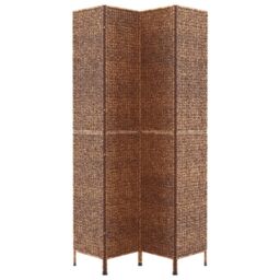 Berkfield Home Room Divider 4-Panel Brown 163x180 cm Water Hyacinth - thumbnail 4