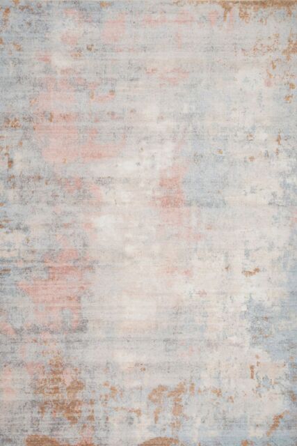 Kukoon Beige Pastel Pink Distressed Abstract Washable Living Room Area Rug - Size: 160 cm x 230 cm - image 1