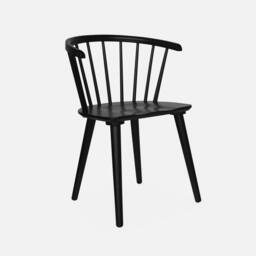 sweeek Set Of 4 Wooden & Plywood Chairs in Black - thumbnail 2