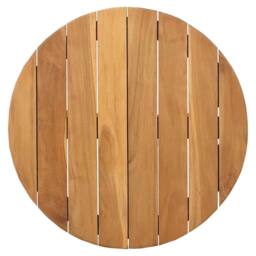 Berkfield Home Garden Coffee Table √ò55x51 cm Solid Wood Teak in Brown - Size: 55x51 cm - thumbnail 5
