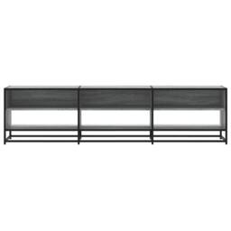 Berkfield Home TV Cabinet Grey Sonoma 180x40x46 cm Engineered Wood - Size: 180 x 40 x 46 cm - thumbnail 4