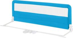 Gymax Folding Baby Bed Rail Height Adjustable Bed Guard With Fastening Belt in Blue