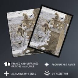 Artery8 Luc Olivier Merson Notre Dame Paris France Framed Wall Art Print in Grey - Size: A4 - thumbnail 2