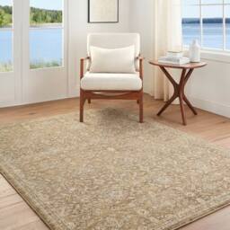 Livabliss Becki Owens Penny-Vintage Beige Tan Traditional Vintage Boho Fringe Rug - Size: 160 cm x 215 cm