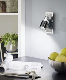 Loops 2 PACK Wall Spot Light Colour Back Plate & Shade Nickel Black GU10 5W Included in Metallics - thumbnail 3