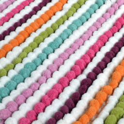 Allure Bath Fashions Chunky Bobble Striped Two Piece Bath Mat Set - thumbnail 3