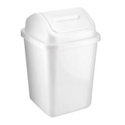 Kelvenix White 5L Bathroom Bin Swing Top Dust Bin - Size: 0.6m2 - thumbnail 1