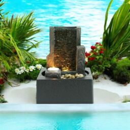 Minster Table-Top Fountain - L18 x W18 x H25 cm in Grey - Size: 1 Pack - thumbnail 5