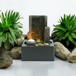 Minster Table-Top Fountain - L18 x W18 x H25 cm in Grey - Size: 1 Pack - thumbnail 4