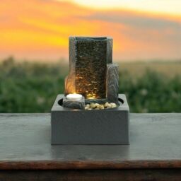 Minster Table-Top Fountain - L18 x W18 x H25 cm in Grey - Size: 1 Pack - thumbnail 3