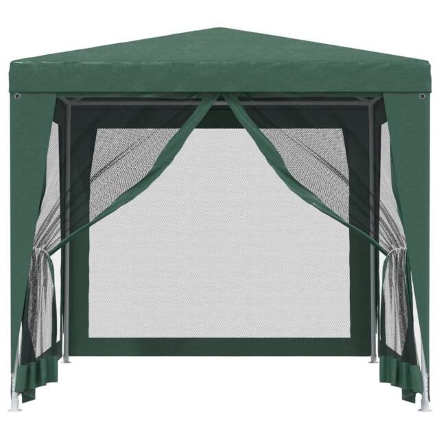 Berkfield Home Party Tent with 4 Mesh Sidewalls Green 2.5x2.5 m HDPE - image 1