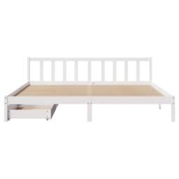Berkfield Home Bed Frame without Mattress White 180x200 cm Super King Solid Wood Pine - thumbnail 4