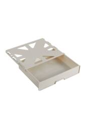 Living and Home Under Desk Hidden Drawer Storage Organiser Pull-out Storage Box in Off-White - thumbnail 5