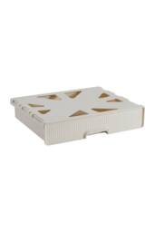 Living and Home Under Desk Hidden Drawer Storage Organiser Pull-out Storage Box in Off-White - thumbnail 1