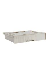 Living and Home Under Desk Hidden Drawer Storage Organiser Pull-out Storage Box in Off-White - thumbnail 6
